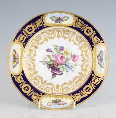 Lot 2035 - A Sevrès porcelain cabinet plate, circa 1780,...