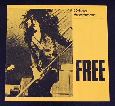 Lot 1283 - Free, an Official Programme for the 1972? tour...
