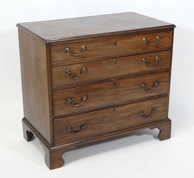 Lot 2404 - A George III mahogany squarefront chest of...