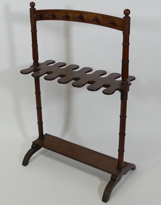 Lot 2398 - A circa 1830 mahogany boot-stand, with...