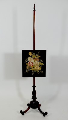 Lot 2397 - An early Victorian rosewood fire screen, the...