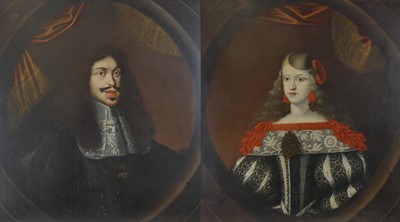 Lot 2317 - 17th century Spanish school - Pair; Portraits...