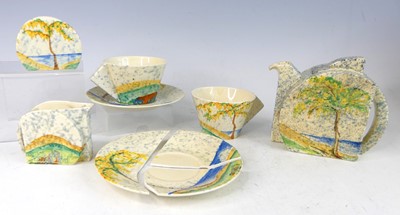 Lot 7 - A 1930s Clarice Cliff 'Patina Coastal' pattern...