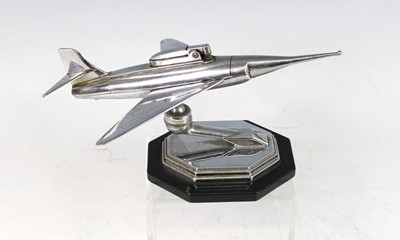 Lot 171 - A 1950s Gala-Sonic chrome fighter jet table...