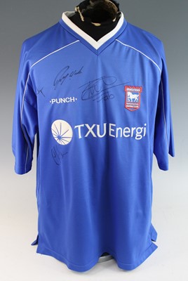 Lot 1201 - Ipswich Town F.C., a replica home shirt,...