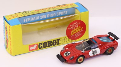 Lot 552 - Corgi Toys, 344 Ferrari 206 Dino in red with...