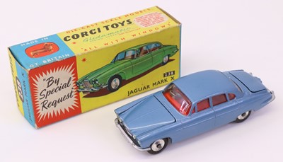 Lot 510 - Corgi Toys No. 238 Jaguar Mk X in a metallic...