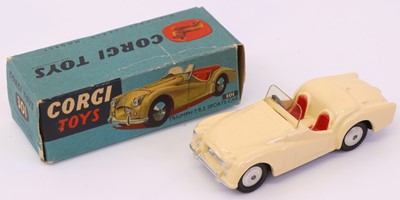Lot 831 - Corgi Toys No.301 Triumph TR2 sports car,...