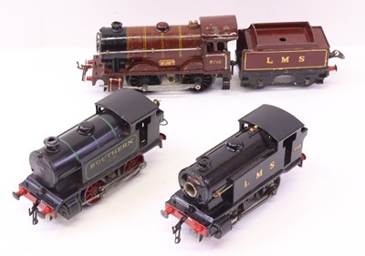 Lot 100 - Three Hornby 0 gauge locos, including a No. 1...