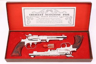 Lot 972 - Crescent Toys Matching Pair of Texan Pistols...