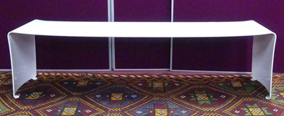 Lot 445 - A contemporary white painted shaped metal...
