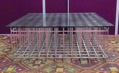 Lot 450 - A large contemporary chrome and heavy plate...
