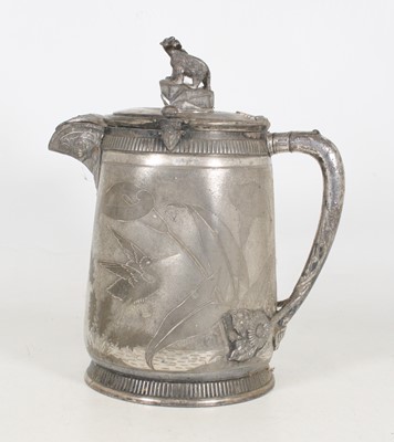 Lot 3 - A 19th century American silver plated pitcher,...