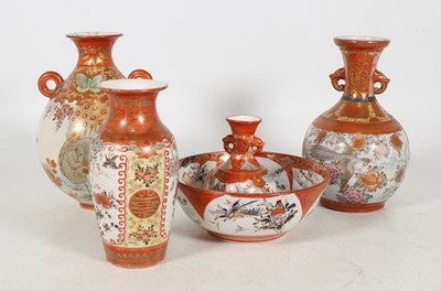 Lot 28 - A collection of Japanese Kutani porcelain, to...