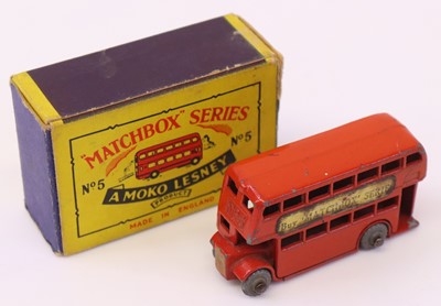 Lot 815 - Matchbox 5A regular wheels double-decker bus,...