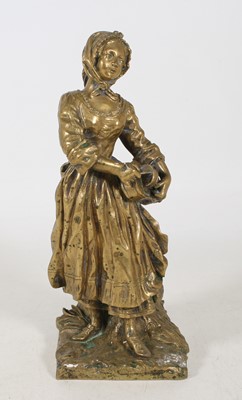 Lot 33 - A late 19th century French polished bronze...