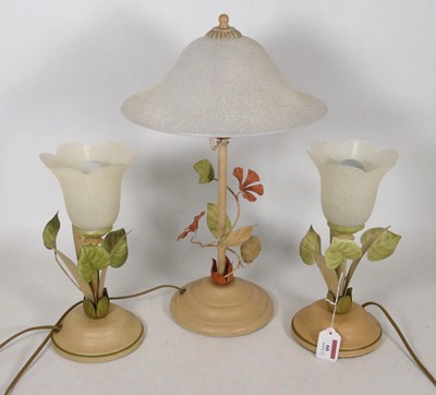 Lot 66 - A contemporary painted metal table lamp, with...