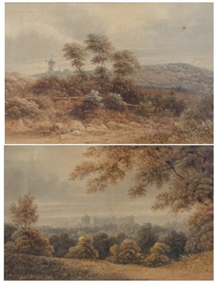 Lot 1047 - J Padgett - pair landscape scenes with...