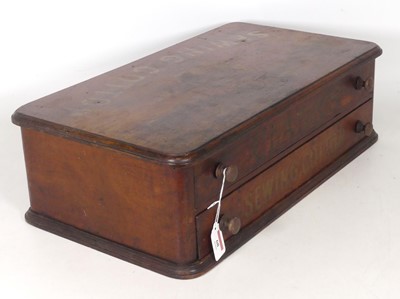 Lot 68 - A reproduction table top haberdashery cabinet,...