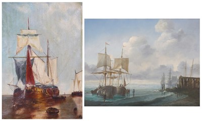 Lot 1053 - Leonard Jokes - Unloading the Catch, oil on...