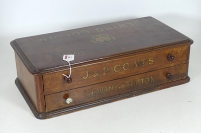 Lot 80 - A reproduction oak table top haberdashery...