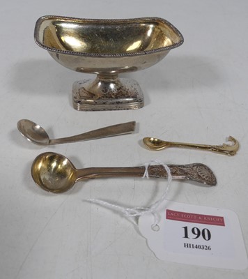Lot 190 - A 19th century Scottish silver pedestal open...