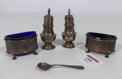 Lot 191 - A pair of George V silver open salts, each of...