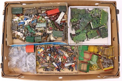 Lot 941 - Tray of mixed lead hollow-cast figures,...