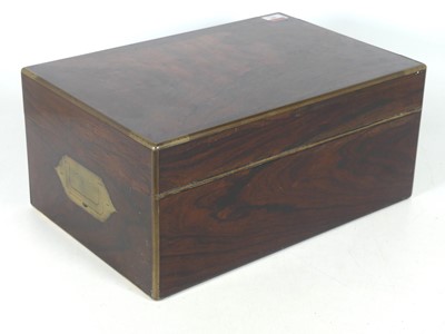 Lot 97 - A mid-19th century rosewood and brass mounted...