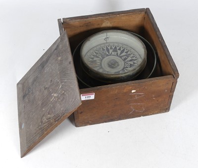Lot 100 - An early 20th century lacquered brass cased...