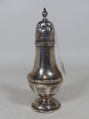 Lot 204 - A George V silver lighthouse sugar sifter,...