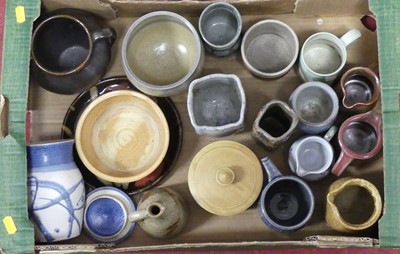 Lot 110 - A collection of studio pottery, to include an...