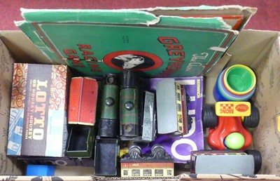 Lot 120 - A collection of tin plate model railway, and...