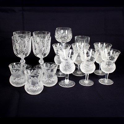 Lot 129 - A collection of Edinburgh crystal 'Thistle'...
