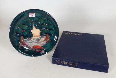 Lot 136 - A Moorcroft pottery plate in the 'Mamoura'...