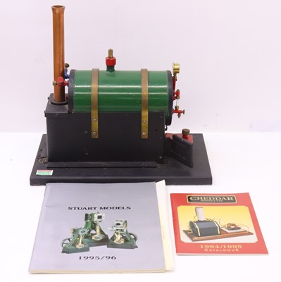 Lot 2 - Stationary live steam horizontal boiler, clad...