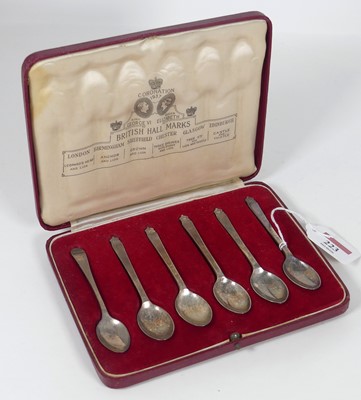Lot 223 - A set of five (of six) George VI 1937...
