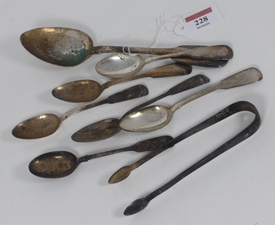 Lot 228 - A 19th century silver serving spoon in the...