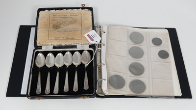 Lot 237 - A set of six George VI silver teaspoons in...