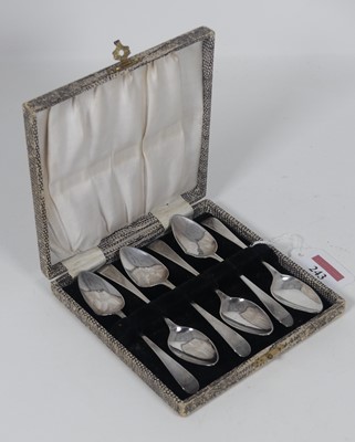 Lot 243 - A set of six George III silver grapefruit...