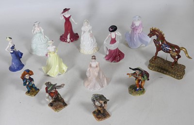 Lot 165 - A collection of Coalport porcelain figures of...