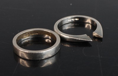 Lot 278 - A platinum solitaire ring (setting cut out)...