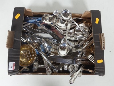 Lot 178 - A collection of silver plated flatware, to...