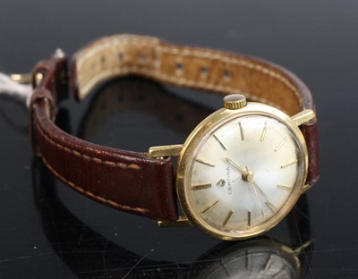 Lot 281 - A lady's Certina 18ct gold cased manual wind...