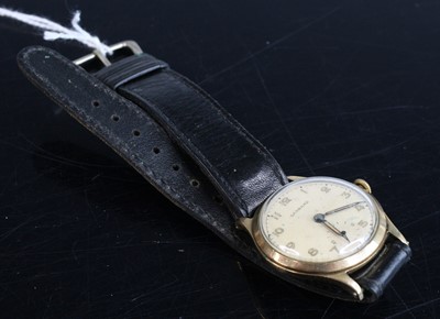 Lot 297 - A gent's Garrard 9ct gold case manual wind...