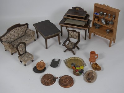 Lot 335 - A collection of doll's house furniture and...