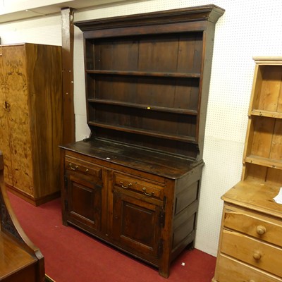 Lot 1114 - An 18th century and later joined oak and elm...