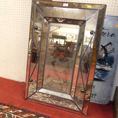 Lot 1119 - A contemporary lead glazed rectangular wall...