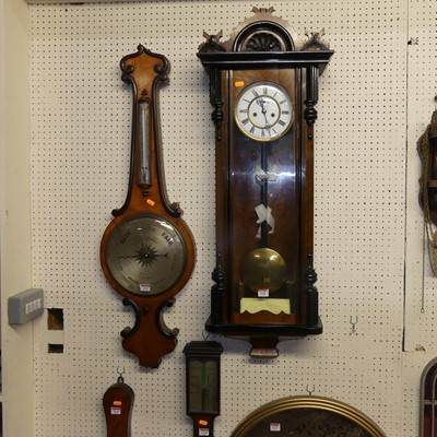 Lot 1128 - A circa 1900 Vienna walnut and ebonised drop...