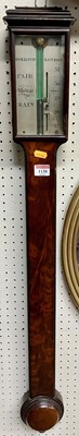 Lot 1130 - An early 19th century flame mahogany stick...